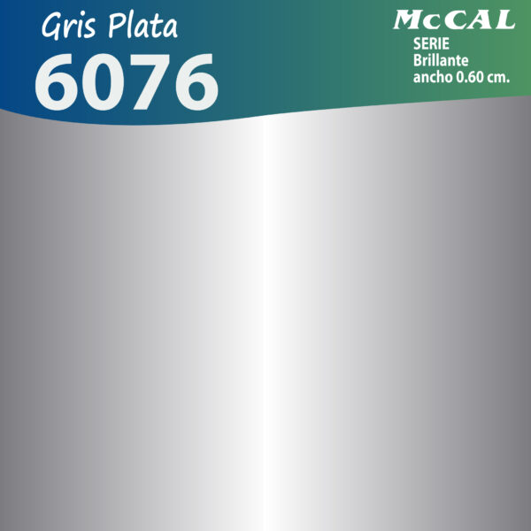 Vinilo Gris 6076 Brillante, Ancho 61cm. x 1m. lineal